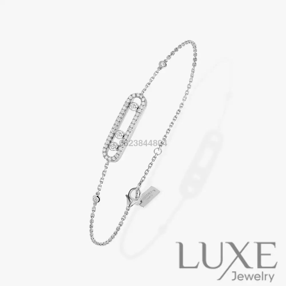 GOURMETTE MESSIKA BABY MOVE PAVÉ WHITE GOLD Bracelet Messika