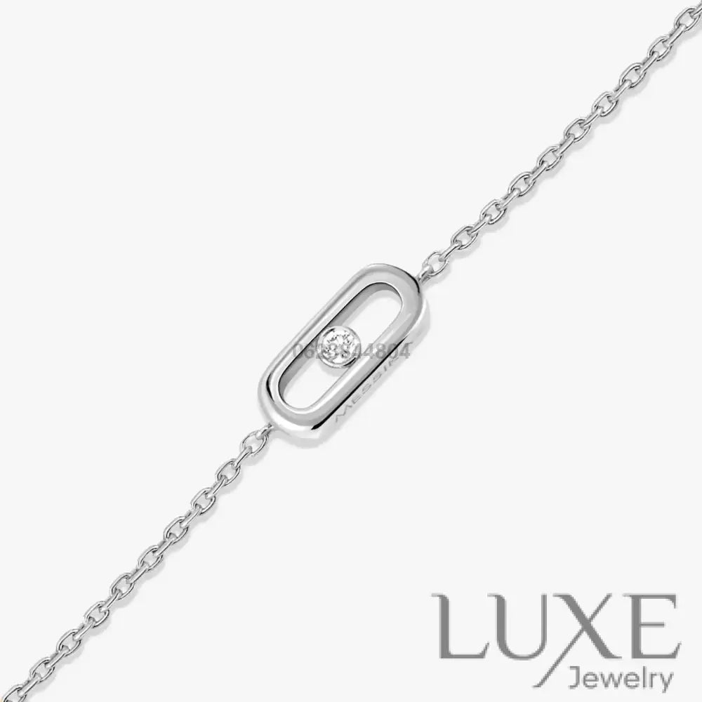 GOURMETTE MESSIKA CARE(S) WHITE GOLD Bracelet Messika