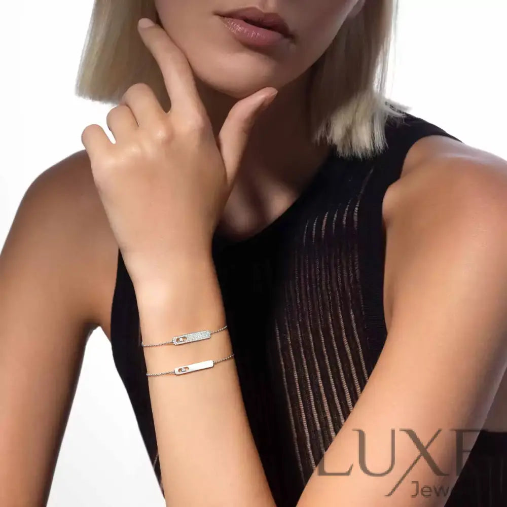 GOURMETTE MESSIKA MY FIRST DIAMOND PAVE WHITE GOLD Bracelet Messika