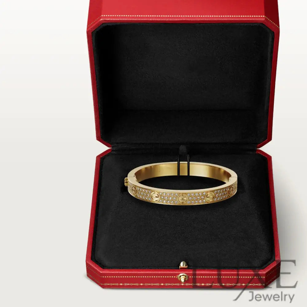 LOVE BRACELET 6.1MM DIAMOND-PAVED Gold Bracelets