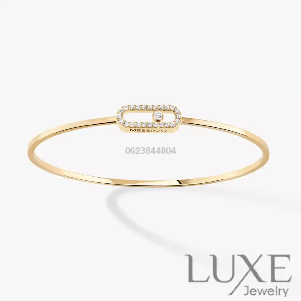 MESSIKA MOVE UNO PAVÉ FLEX BANGLE MM GOLD Bracelet Messika