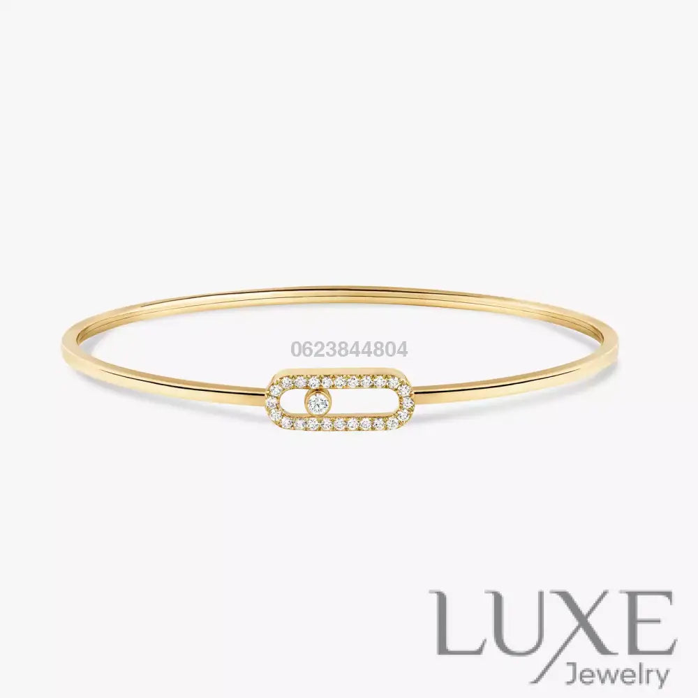 MESSIKA MOVE UNO PAVÉ FLEX BANGLE MM GOLD Bracelet Messika