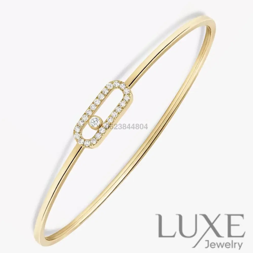 MESSIKA MOVE UNO PAVÉ FLEX BANGLE MM GOLD Bracelet Messika