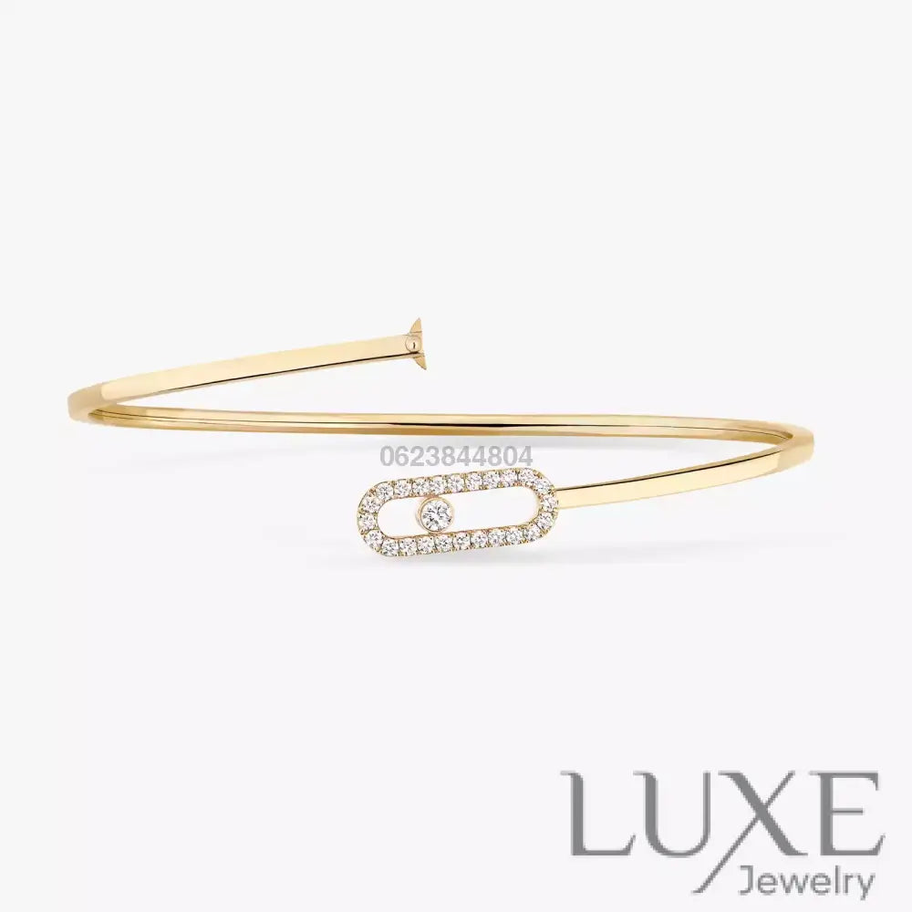 MESSIKA MOVE UNO PAVÉ FLEX BANGLE MM GOLD Bracelet Messika