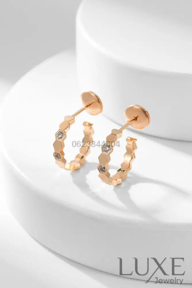 [Owatch™]BEE LOVE DIAMOND HOOP EARRINGS Earrings