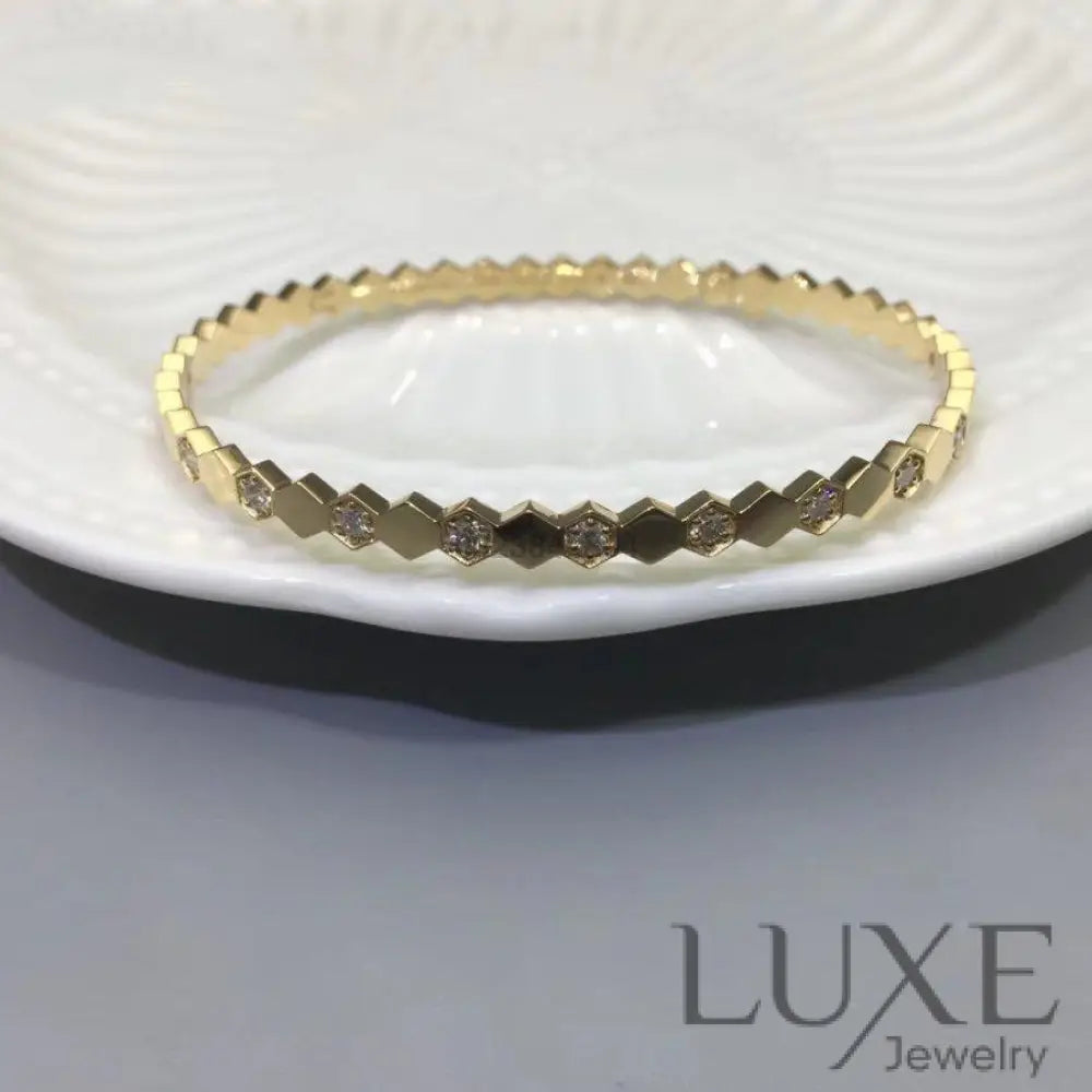 OWATCH™️BEE LOVE GOLD DIAMOND BRACELET Gold Bracelets