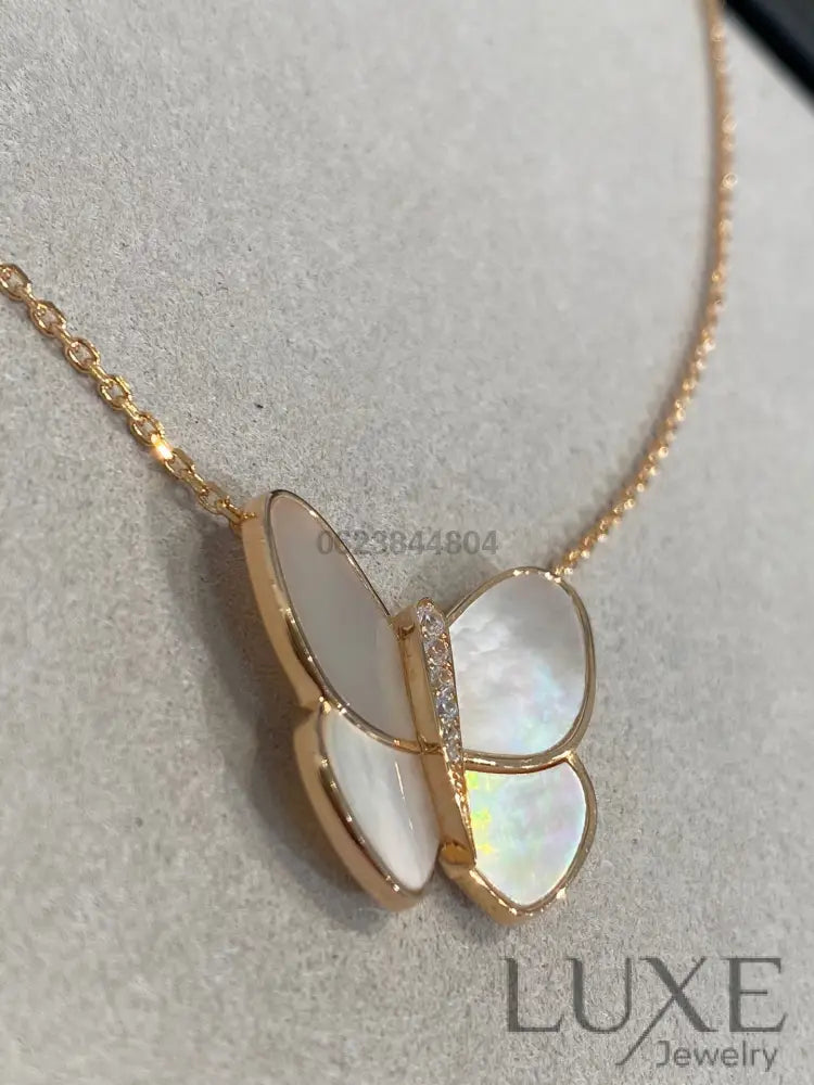 [Owatch ™️]BUTTERFLY GOLD MOP DIAMOND NECKLACE Gold Necklaces