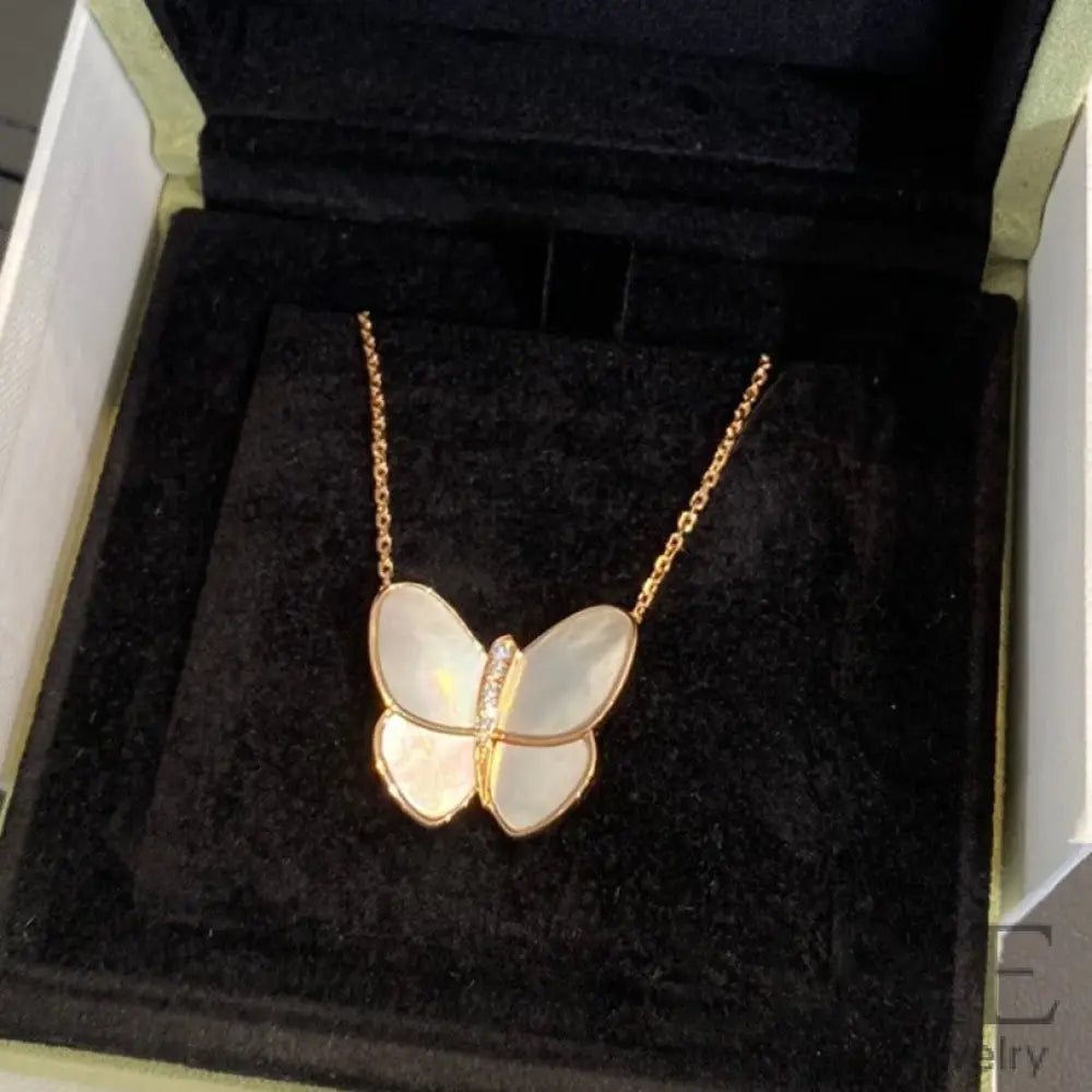 [Owatch ™️]BUTTERFLY GOLD MOP DIAMOND NECKLACE Gold Necklaces
