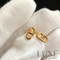 [Owatch™]CHAINE SMALL EARRINGS GOLD AND SILVER Gold Earrings