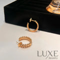 [Owatch™]CLASH EARRINGS Pink Gold Earrings