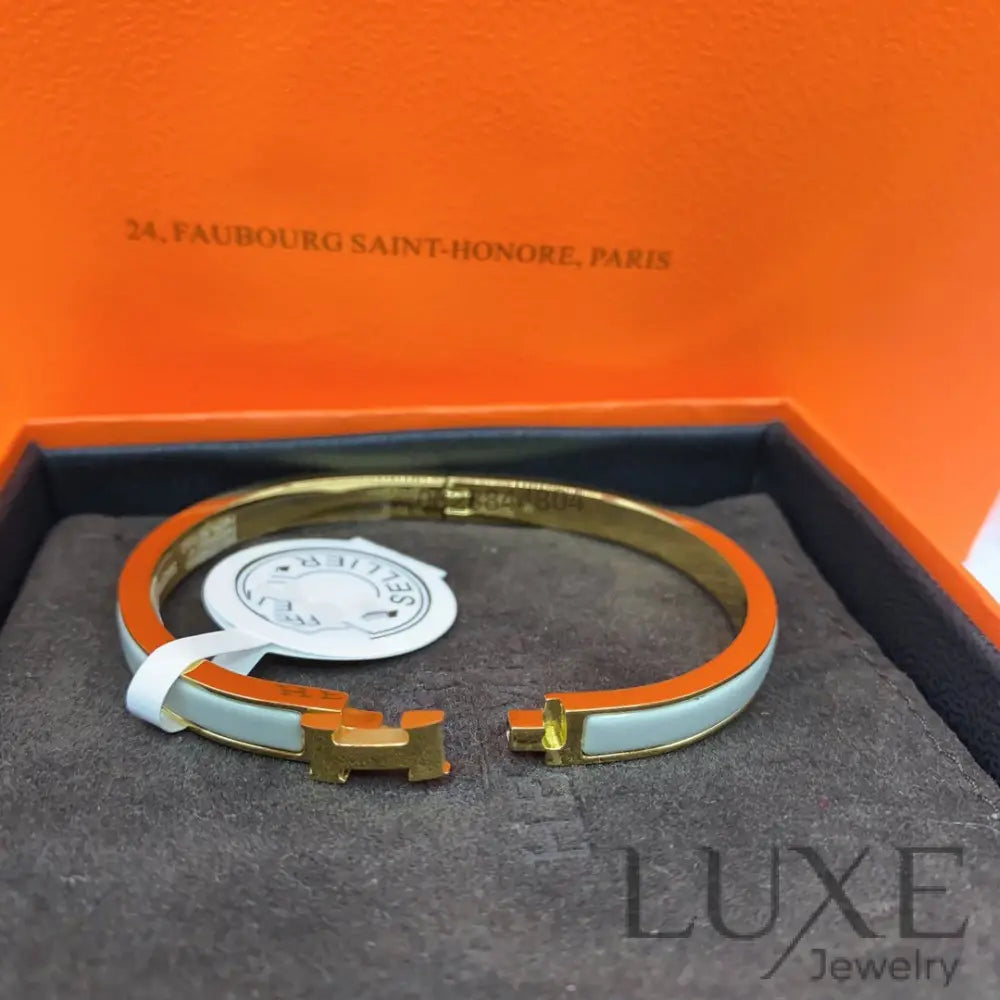 OWATCH™️CLASSIC HM CLIC GREEN 8MM ENAMEL BRACELET Gold Bracelets
