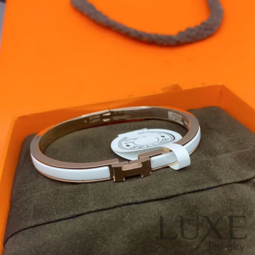 OWATCH™️CLASSIC HM CLIC WHITE 8MM ENAMEL BRACELET Bracelets
