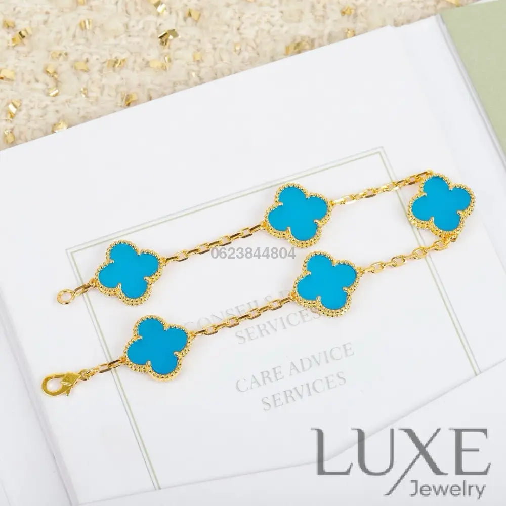 OWATCH™️CLOVER 5 MOTIFS TURQUOISE BRACELET Bracelets