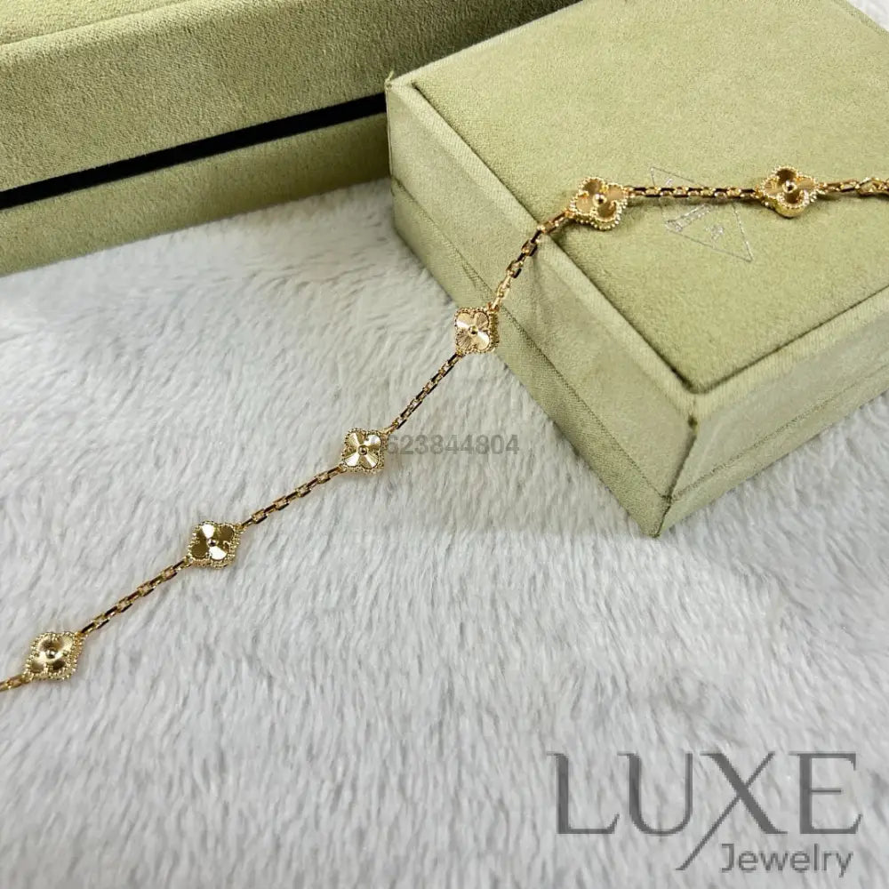 OWATCH™️CLOVER 6 MOTIF DIAMOND BRACELET Rose Gold Bracelets
