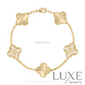 OWATCH™️CLOVER BRACELET 5 MOTIFS GOLD DIAMOND Gold Bracelets
