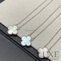 [Owatch ™️CLOVER MEDIUM SILVER WHITE MOP NECKLACE Necklaces