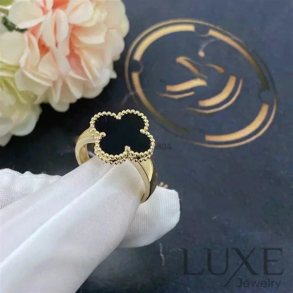 [Owatch™]CLOVER ONYX RING Rings