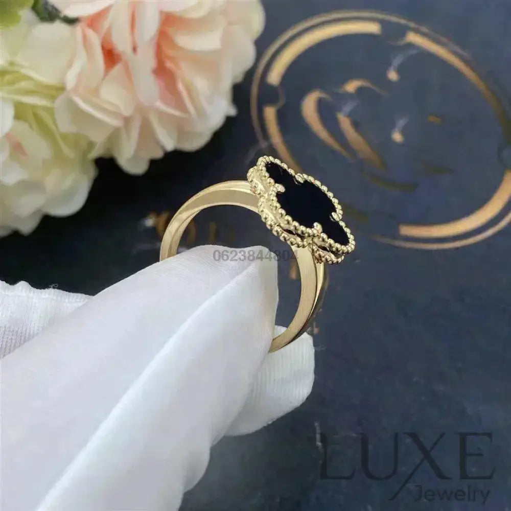 [Owatch™]CLOVER ONYX RING Rings