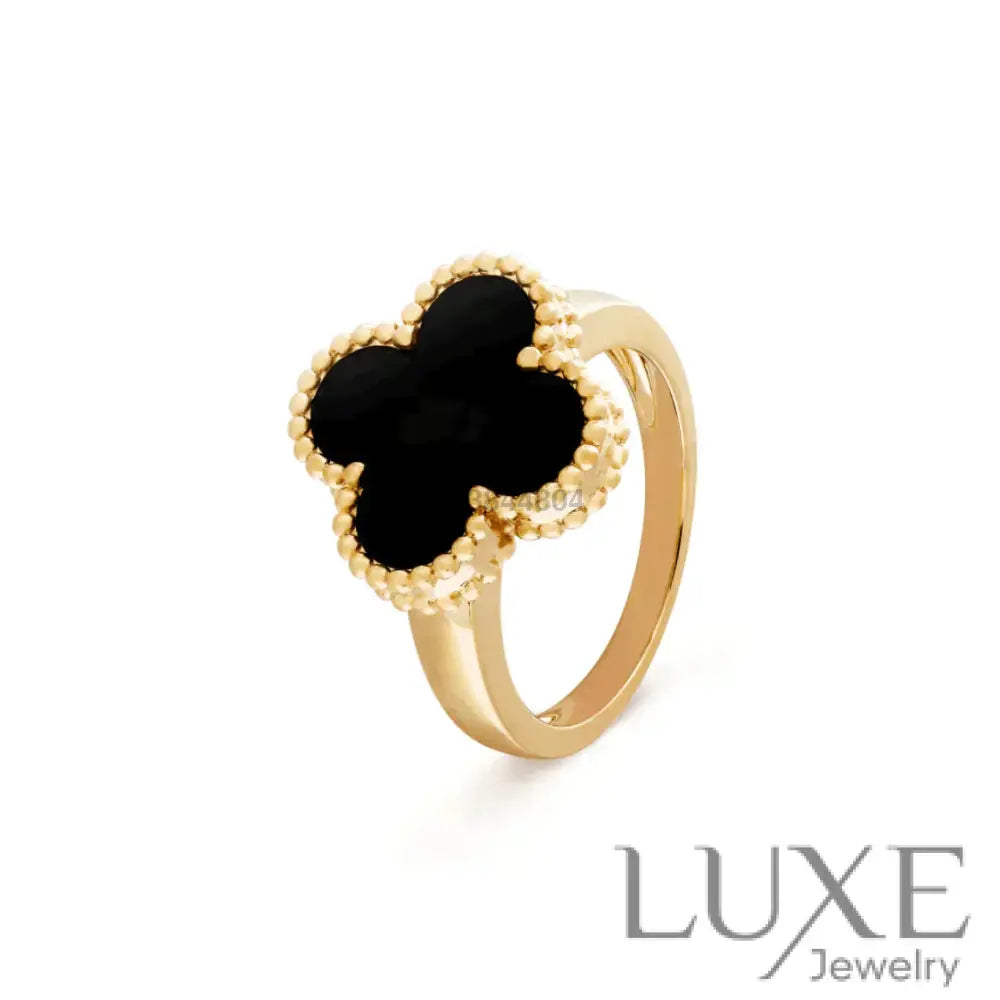 [Owatch™]CLOVER ONYX RING Rings