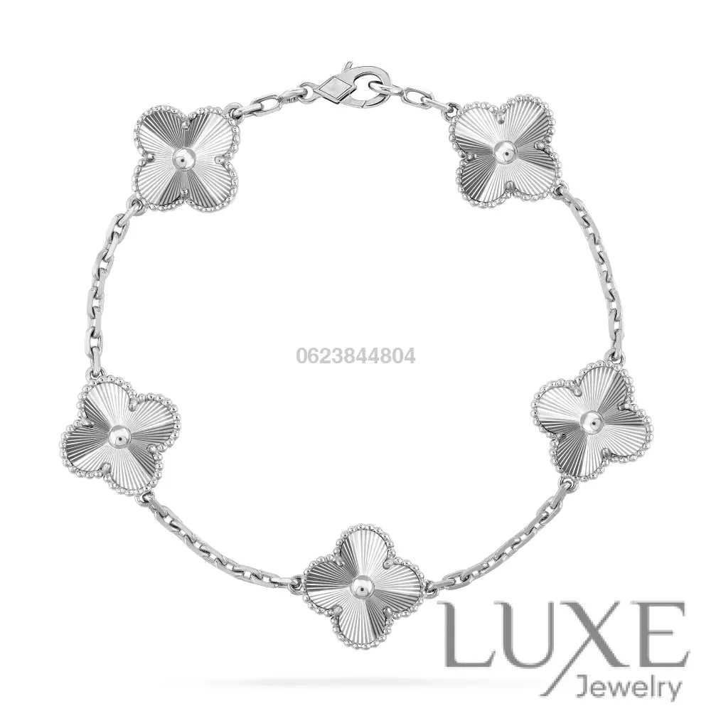 OWATCH™️CLOVER SILVER 5 MOTIFS BRACELET Silver Bracelets