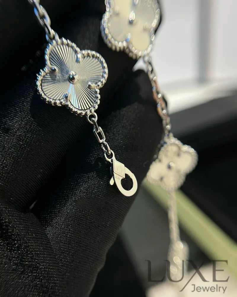 OWATCH™️CLOVER SILVER 5 MOTIFS BRACELET Silver Bracelets