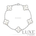OWATCH™️ CLOVER SILVER MOP 5 MOTIF BRACELET Silver Bracelets