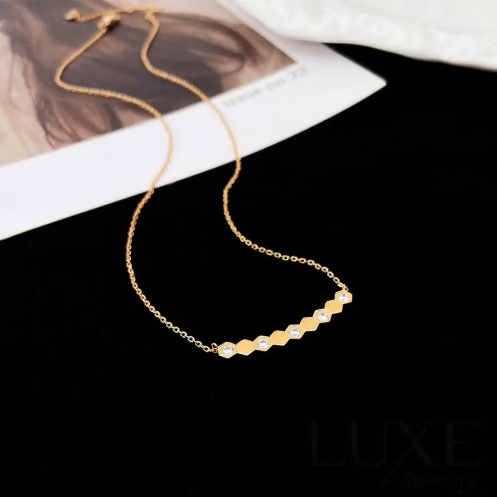 [Owatch™ Collier]BEE MY LOVE DIAMOND NECKLACE Necklaces