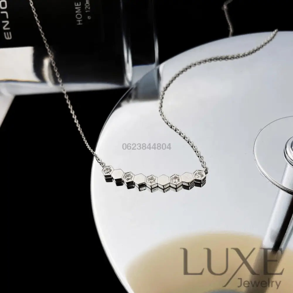 [Owatch™ Collier]BEE MY LOVE DIAMOND NECKLACE Silver Necklaces