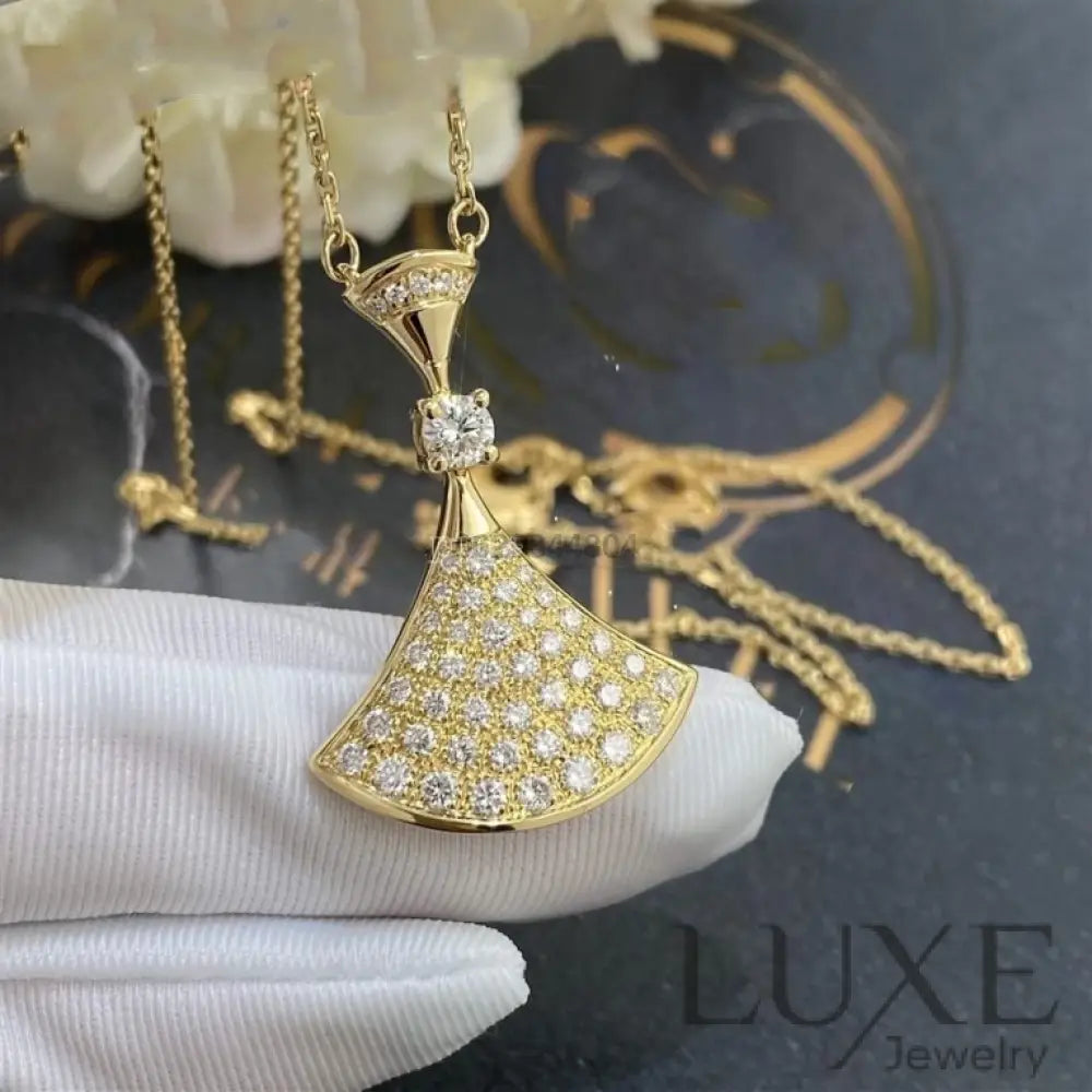 [Owatch™ Collier]DREAM NECKLACE GOLD FULL DIAMOND Gold Necklaces