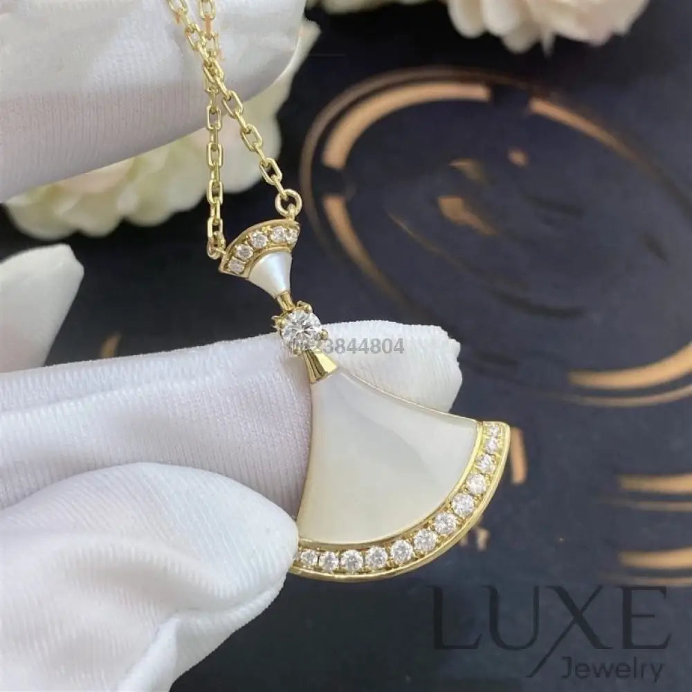 [Owatch™ Collier]DREAM NECKLACE MOP GOLD DIAMOND Gold Necklaces
