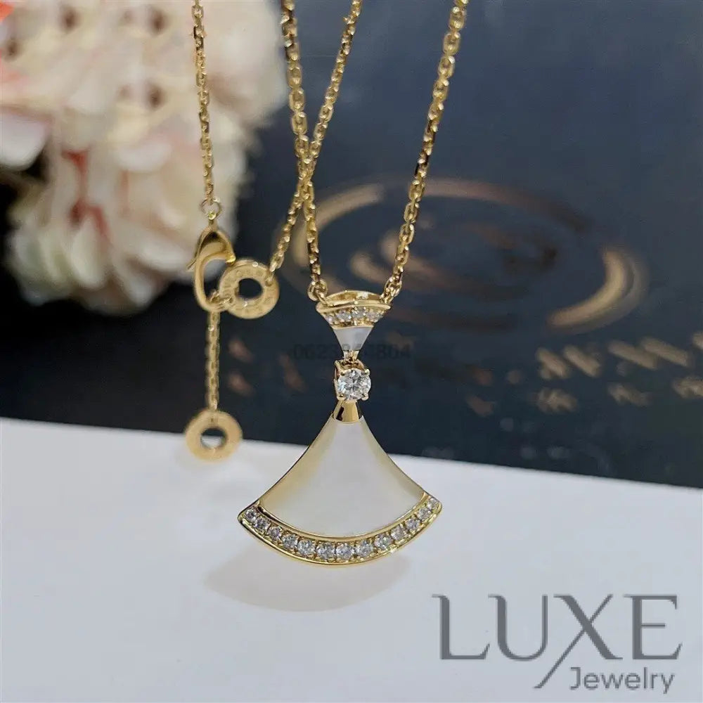 [Owatch™ Collier]DREAM NECKLACE MOP GOLD DIAMOND Gold Necklaces