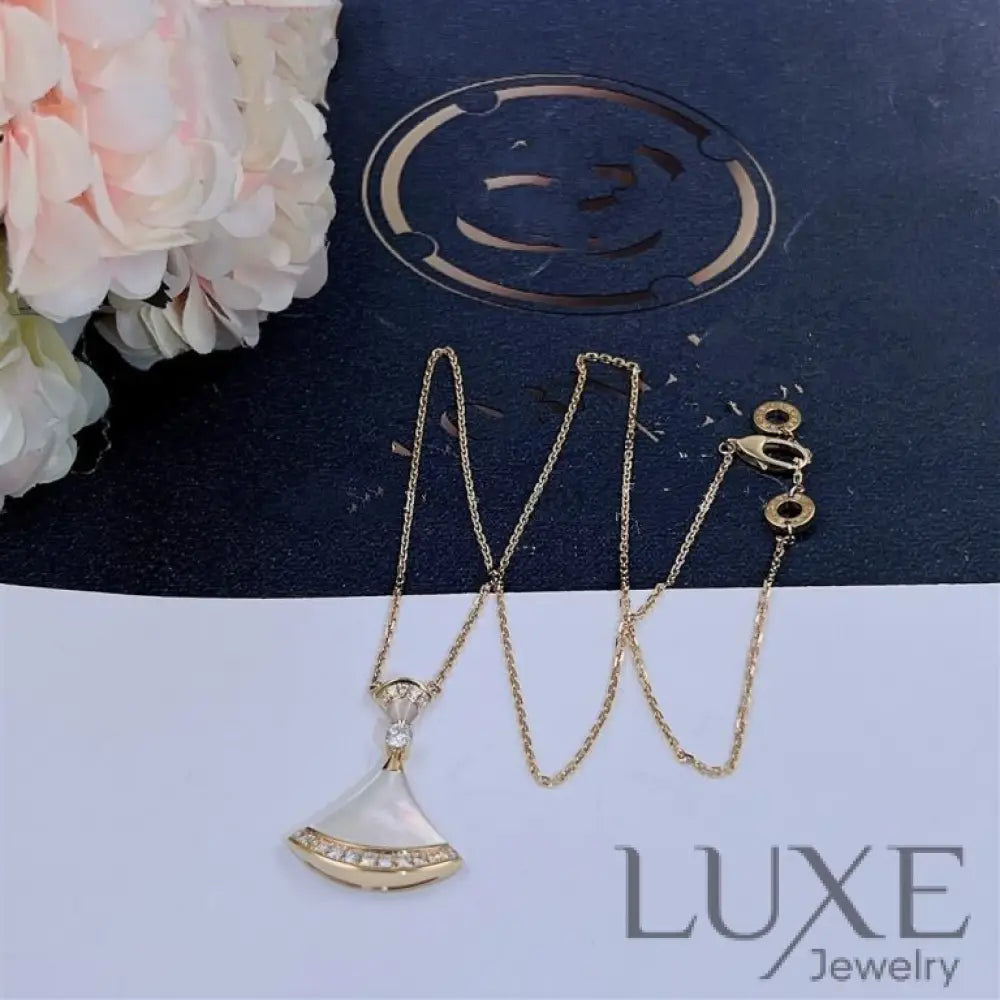 [Owatch™ Collier]DREAM NECKLACE MOP GOLD DIAMOND Gold Necklaces