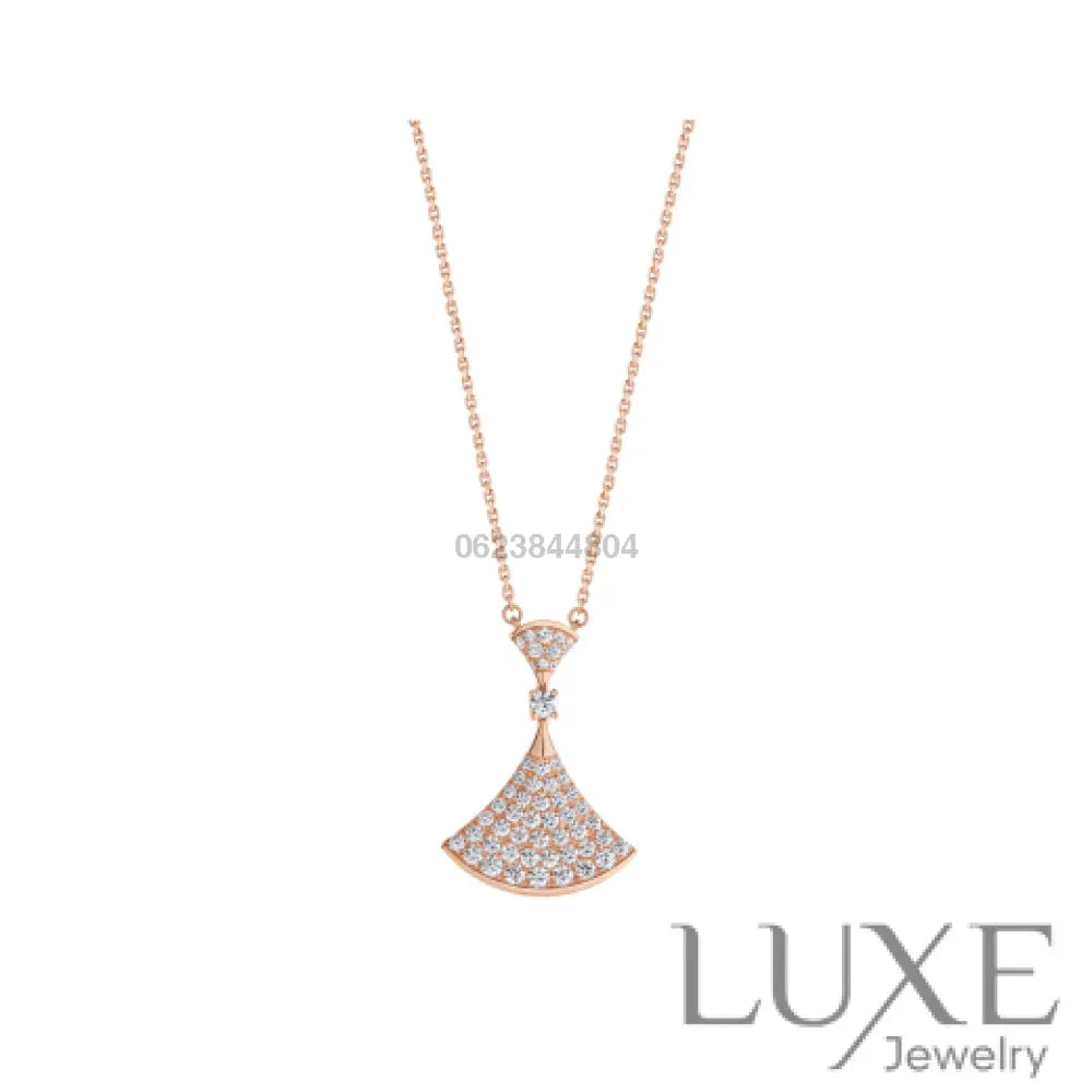 Owatch™ Collier DREAM NECKLACE PINK GOLD FULL DIAMOND Pink Gold Necklaces
