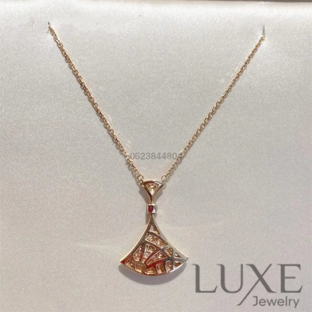 Owatch™ Collier DREAM NECKLACE PINK GOLD FULL DIAMOND Pink Gold Necklaces