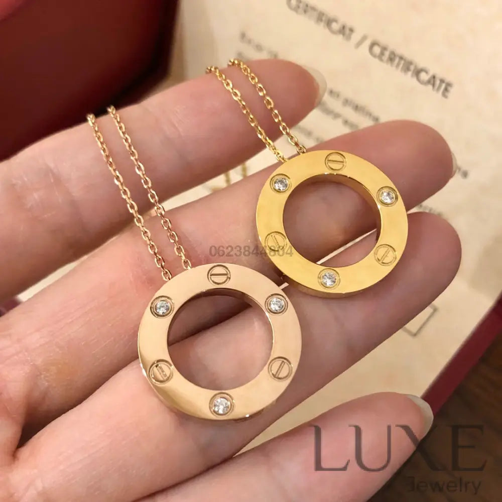 Owatch ™️ Collier LOVE NECKLACE 16MM 3 DIAMONDS Necklaces