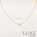 Owatch ™️ Collier LOVE NECKLACE DOUBLE RING GOLD Necklaces