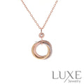 [Owatch™ Collier]TRINITY SILVER GOLD PINK GOLD NECKLACE Necklaces