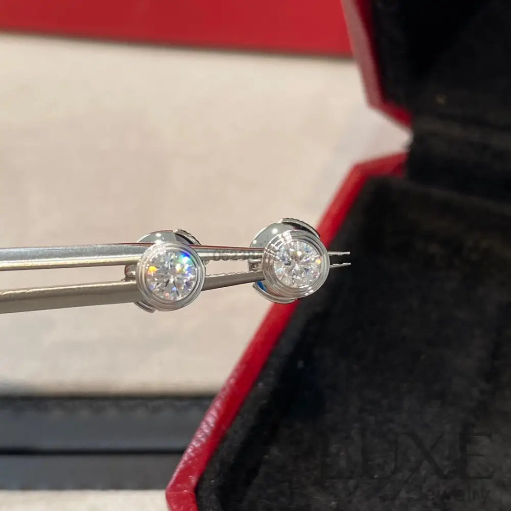 [Owatch™]DAMOUR DIAMOND EARRINGS Pink Gold Earrings