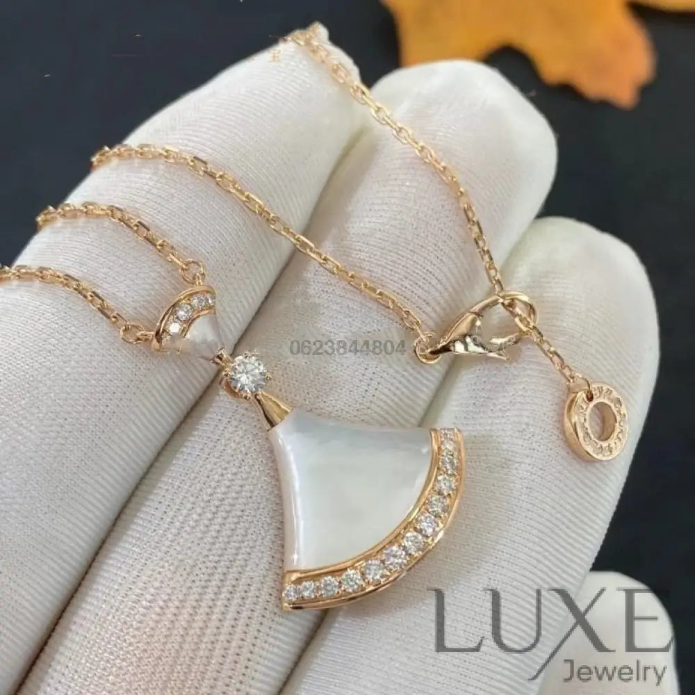 [Owatch ™]DREAM NECKLACE MOP PINK GOLD DIAMOND Pink Gold Necklaces