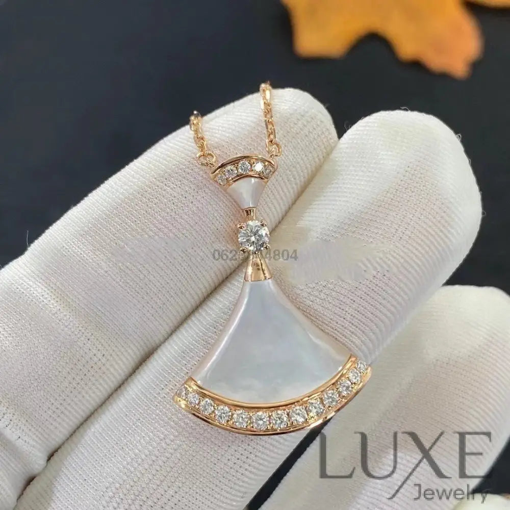 [Owatch ™]DREAM NECKLACE MOP PINK GOLD DIAMOND Pink Gold Necklaces