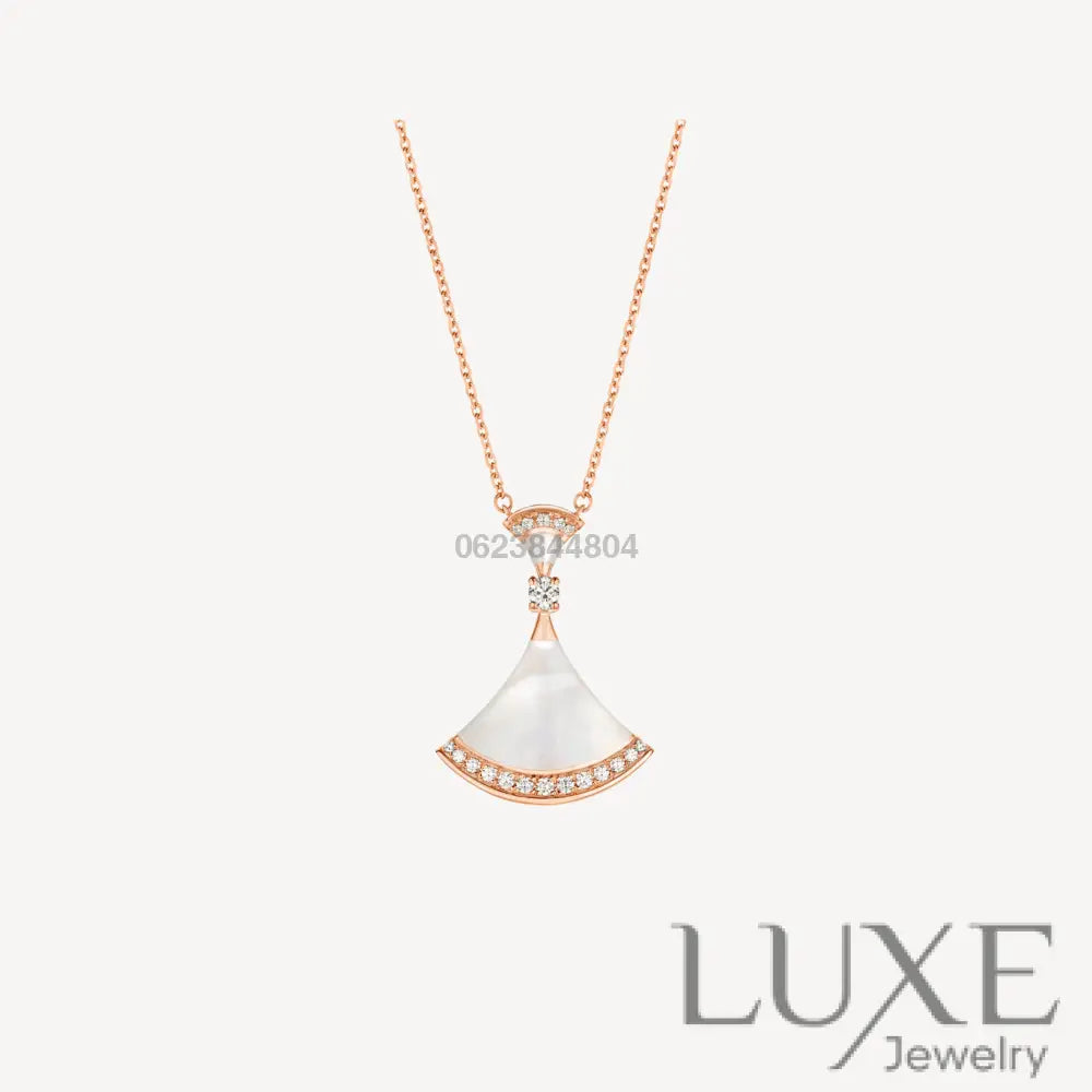[Owatch ™]DREAM NECKLACE MOP PINK GOLD DIAMOND Pink Gold Necklaces