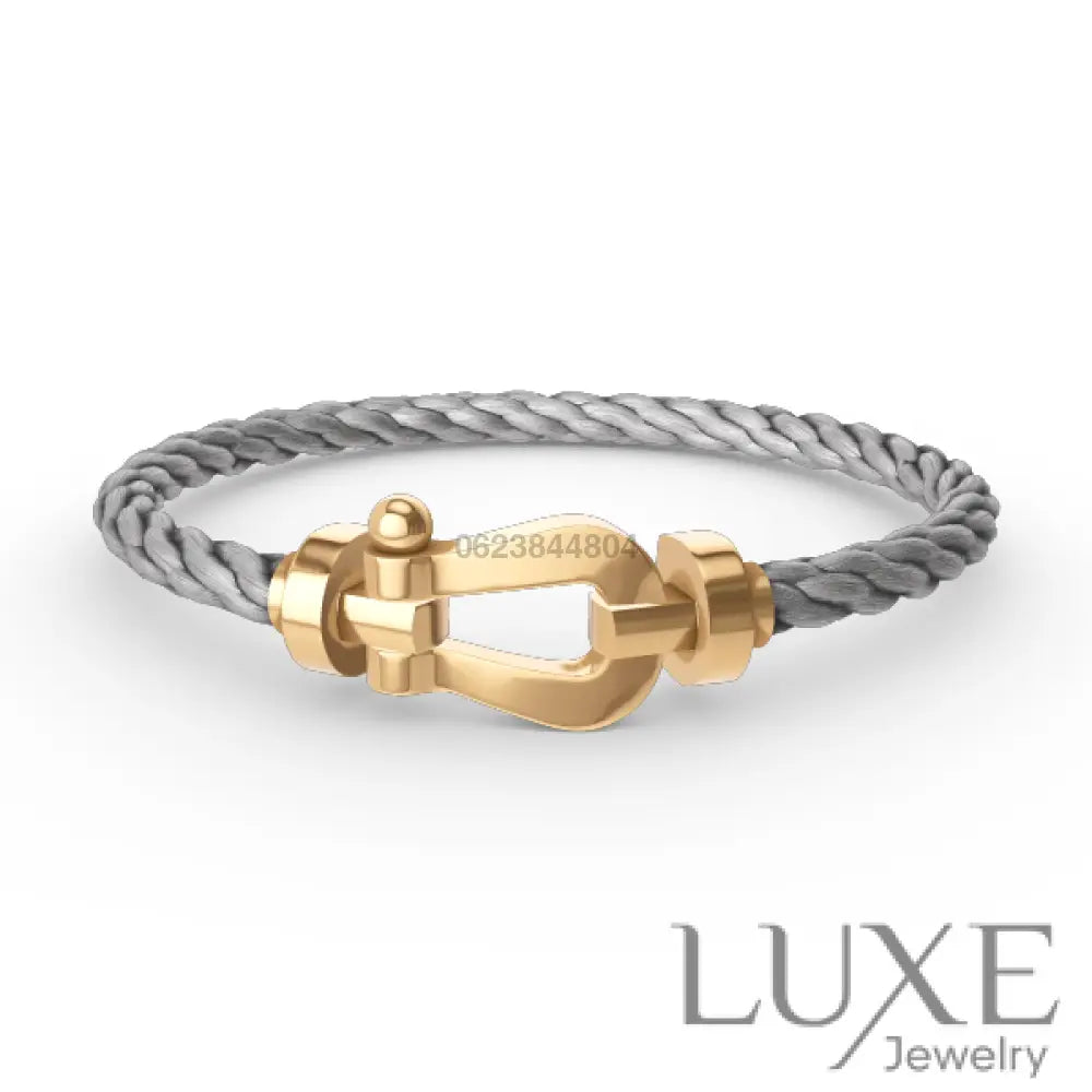 OWATCH™️FORCE LARGE HORSESHOE NO DIAMOND BRACELET GOLD 1. Silver wire rope Bracelets