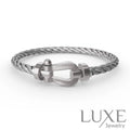OWATCH™️FORCE LARGE HORSESHOE NO DIAMOND BRACELET SILVER 1. Silver wire rope Bracelets