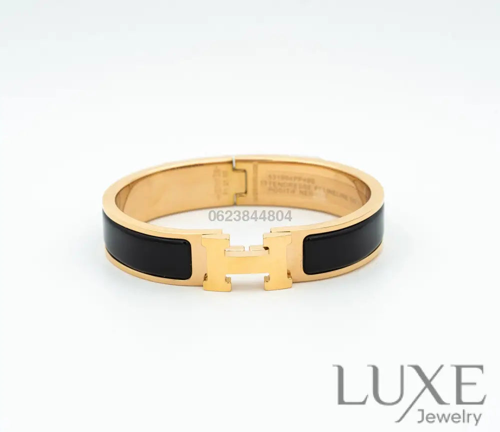 OWATCH™️H BLACK BRACELET Pink gold Bracelets
