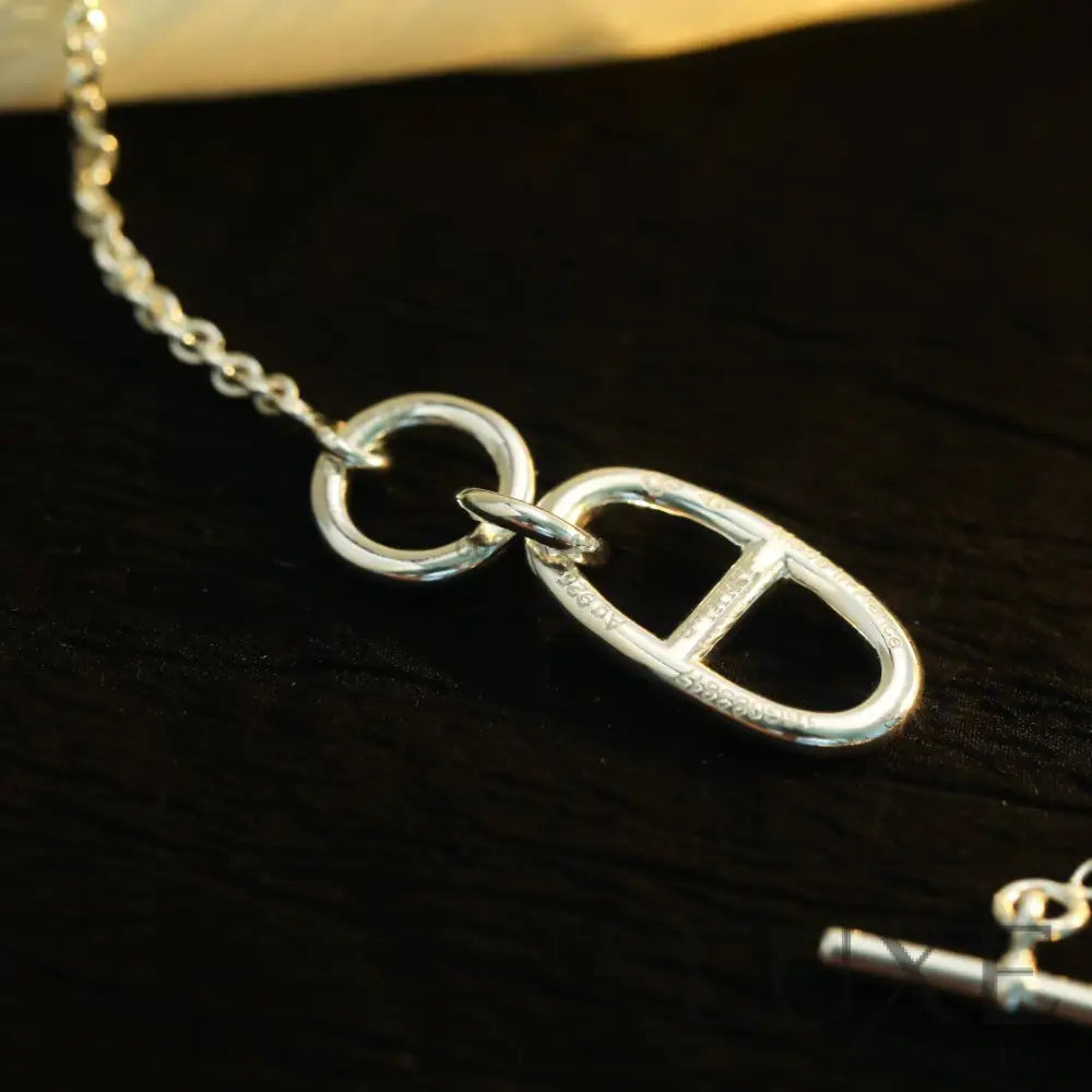 [Owatch ™️]HM CHAINE D’ANCRE PENDANT NECKLACE STERLING SILVER Silver Necklaces