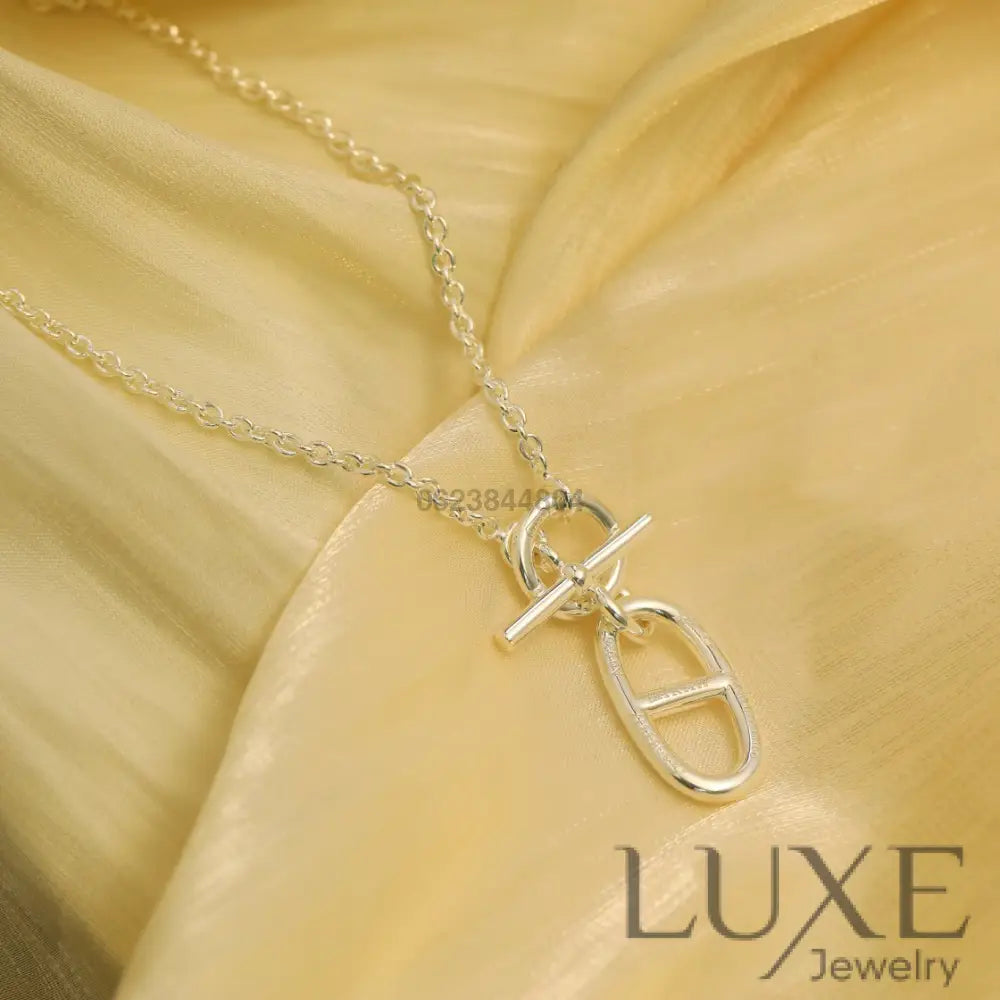 [Owatch ™️]HM CHAINE D’ANCRE PENDANT NECKLACE STERLING SILVER Silver Necklaces