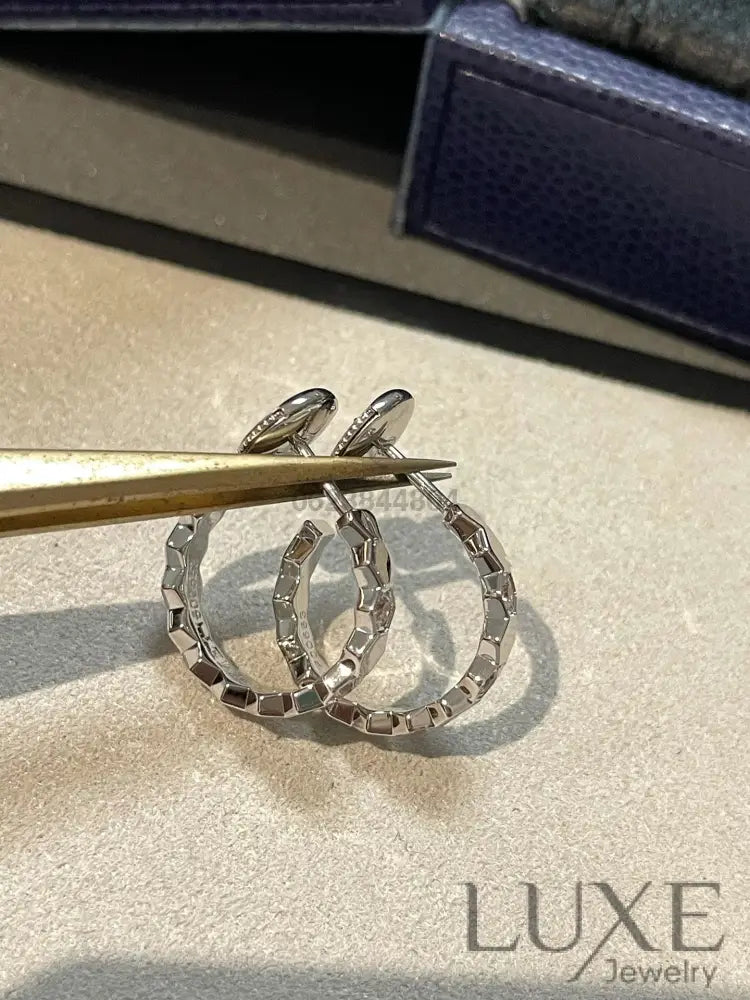 OWATCH™Hollow Design Four-Leaf Clover Flower Shape Ring Silver Earrings