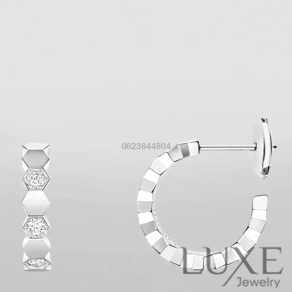 OWATCH™Hollow Design Four-Leaf Clover Flower Shape Ring Silver Earrings