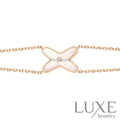 OWATCH™️ JEUX BRACELET WHITE MOP PINK GOLD 1 DIAMOND Pink Gold Bracelets