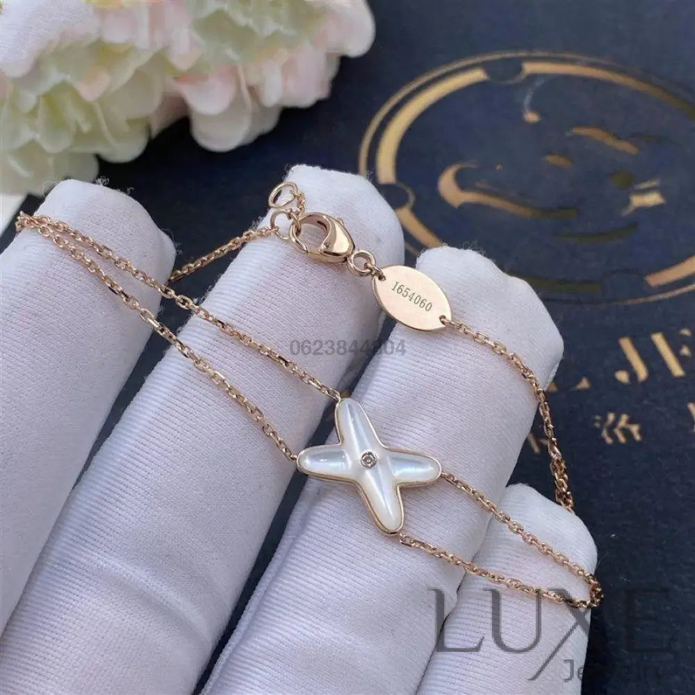 OWATCH™️ JEUX BRACELET WHITE MOP PINK GOLD 1 DIAMOND Pink Gold Bracelets
